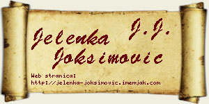 Jelenka Joksimović vizit kartica